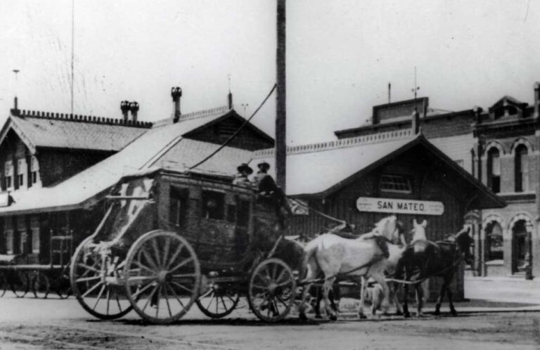 Vintage photo of San Mateo Train Station